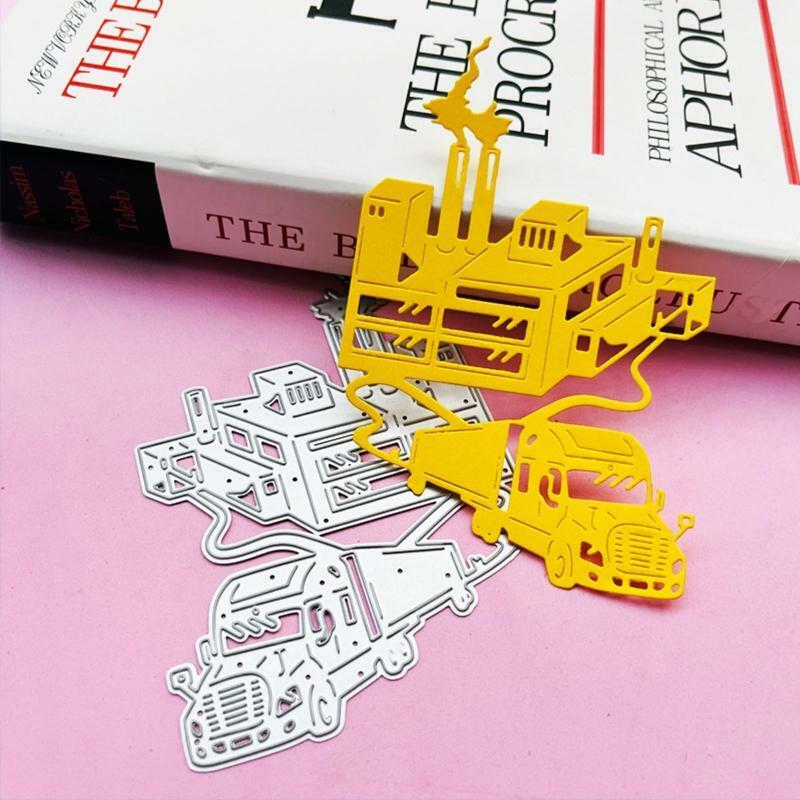 Factory and Trucks Metal Cutting Dies Embossing Stencil DIY Scrapbook Template