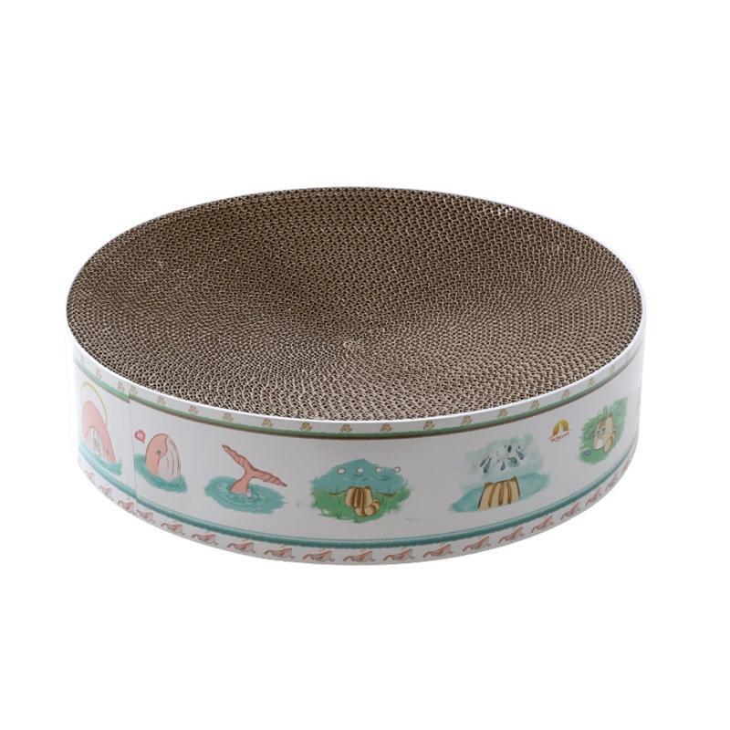 Cat Scratcher Post & Board Round Cat Scratching Lounge Bed Cat Kittens Training