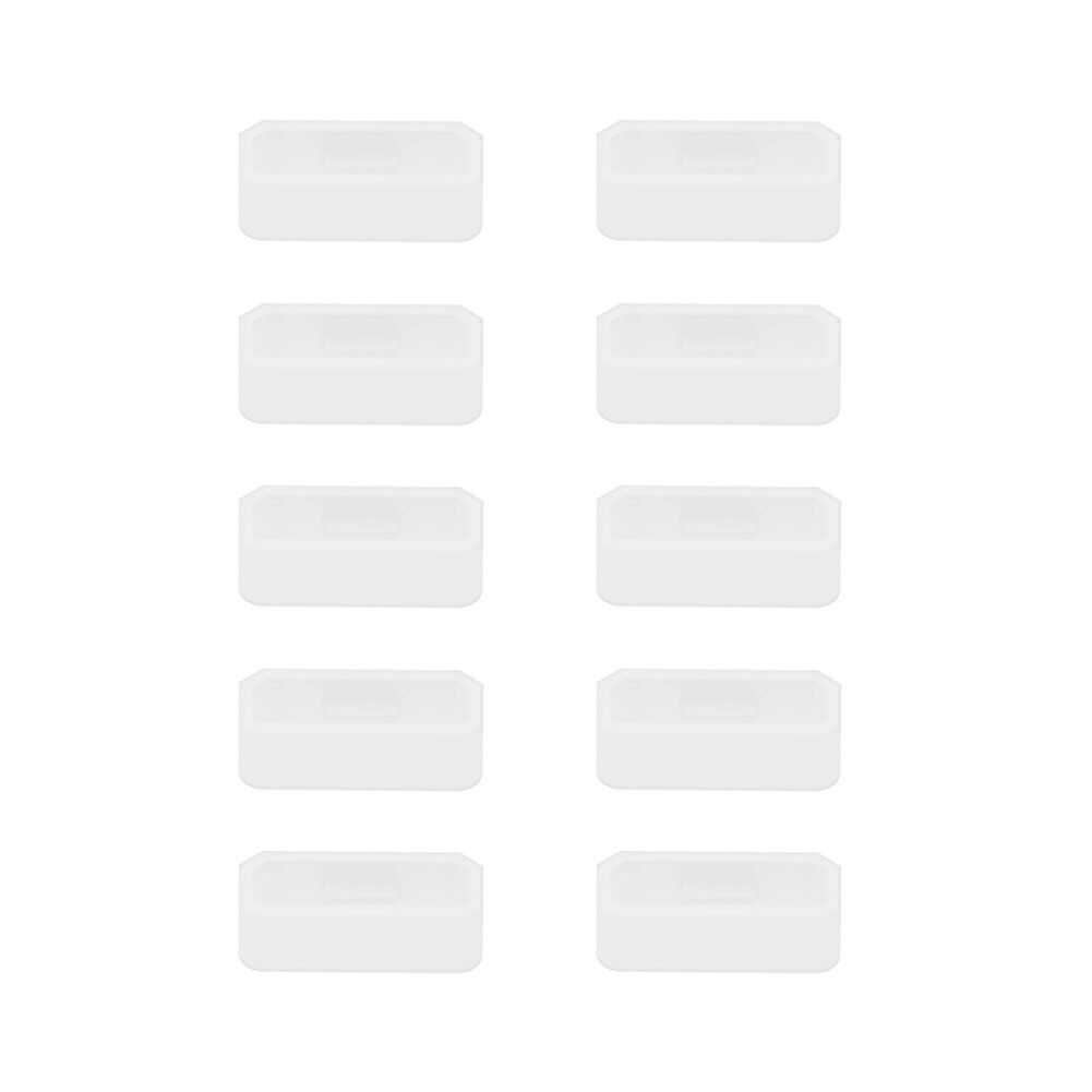 10x Silicone Band Keeper Loop for Garmin Fenix 6S Pro 6S 5S Plus 5S (White)