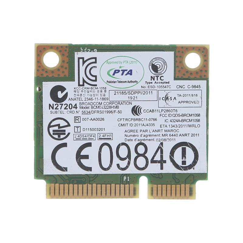 Dual Band 2.4+5G 300Mbps 802.11a/b/g/n WiFi BT4.0 Wireless Half Mini PCI-E Card