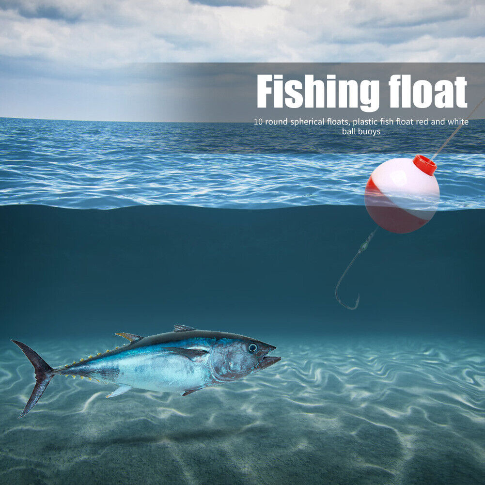 10x Fishing Bobber Set Plastic Round Float Buoy Outdoor Fishing Gear (38mm)