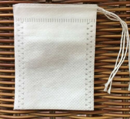 100Pcs Disposable Empty Tea Bags Filter Loose Paper Teabags Herb String Seal