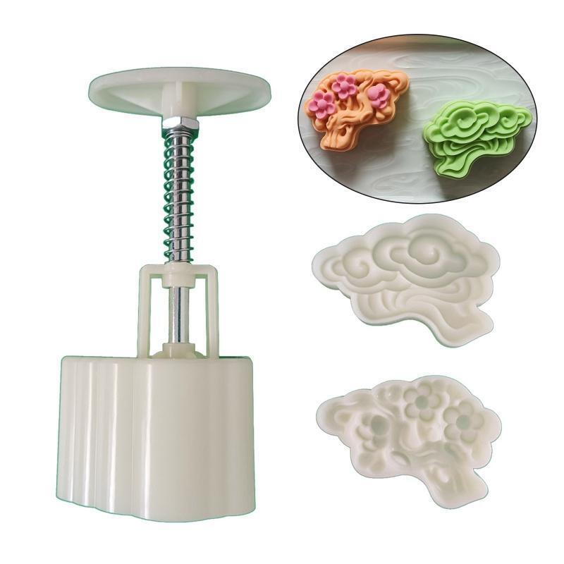 Mooncake Stamps Pine Shaped Baking Moulds Pastry Gadgets for Mid-Autumn Festival