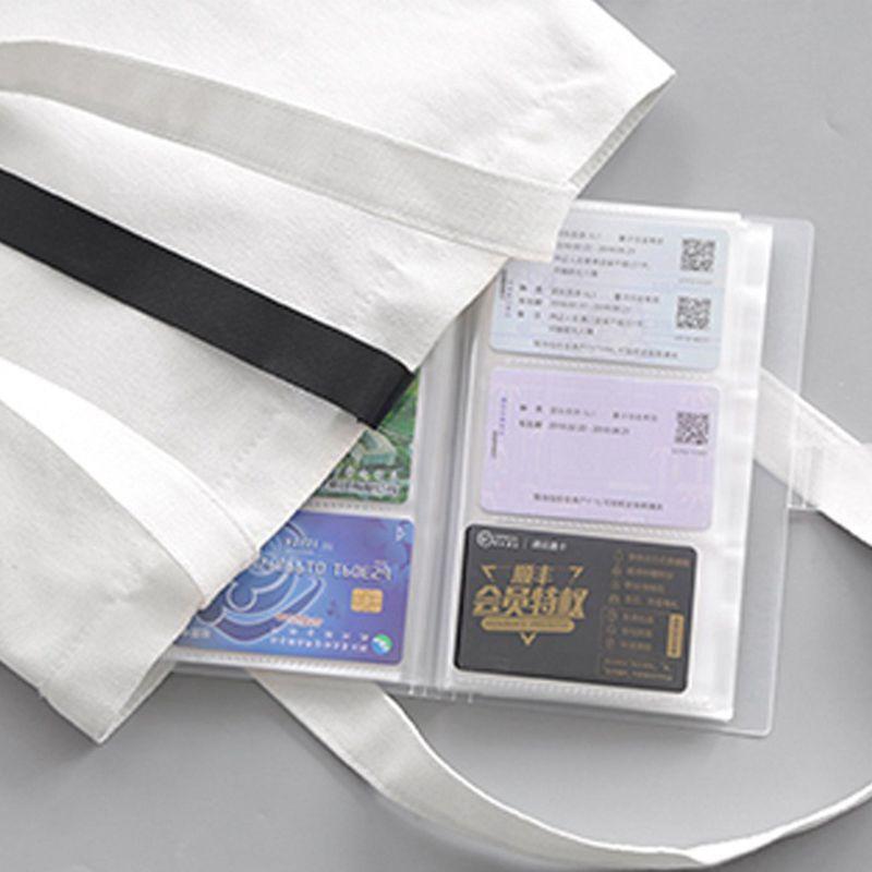 240 Slots Transparent PP Cover Business Card Book Large Capacity ID Holders Clip