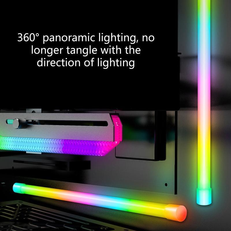 LED Strip Silicone RGB Stick PC Case Lighting Computer 360° Luminous Light Bar