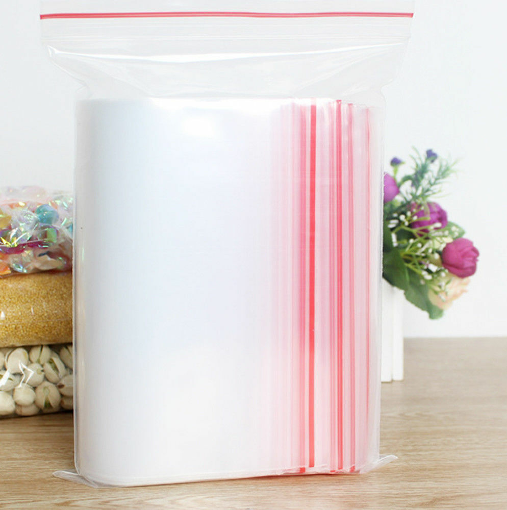 100 PCS 4 x 6cm Plastic Clear Zip Zipper Reclosable Storage Bags zhanb