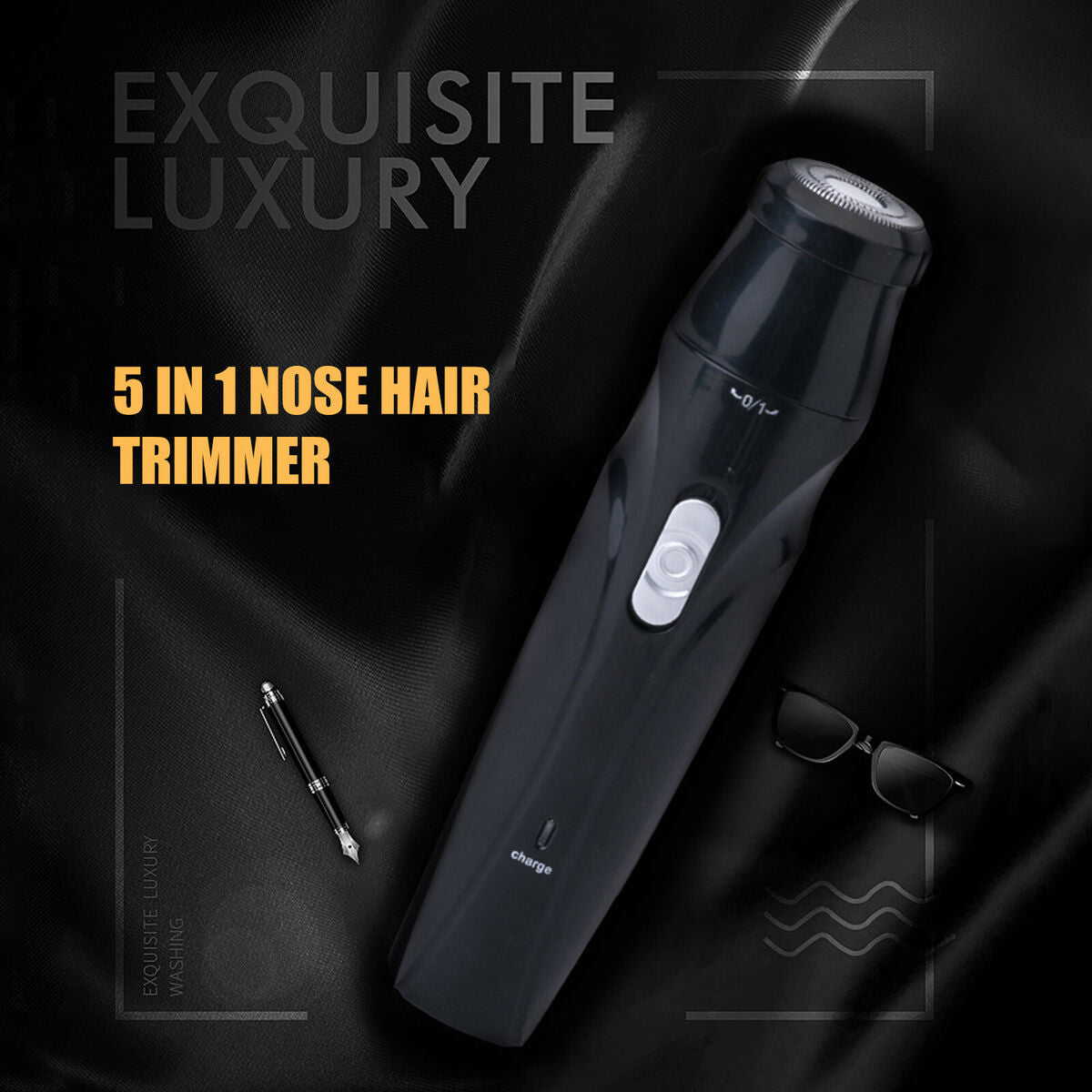 Nose and Ear Hair Trimmer - Precision Tool with Rechargeable USB Cable