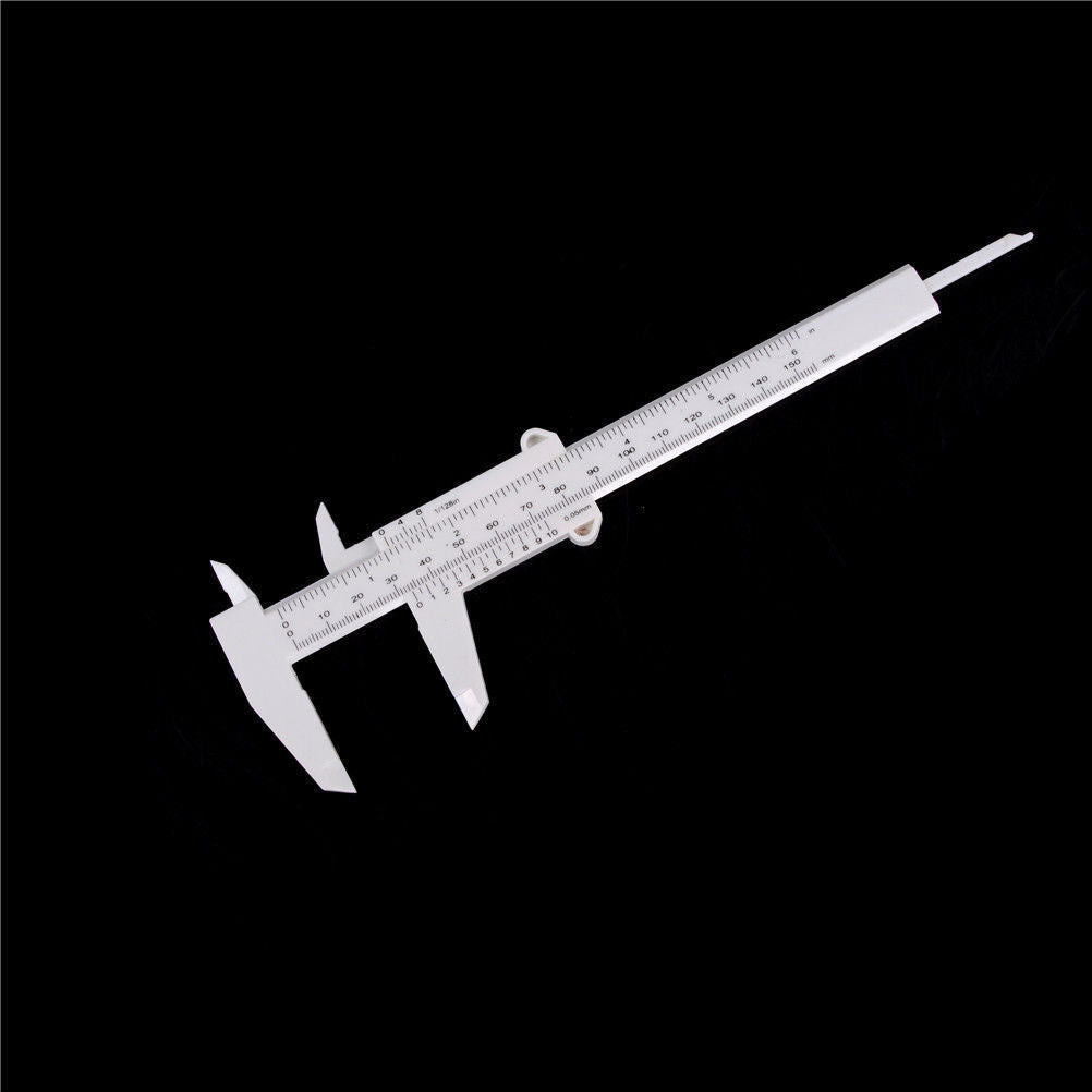 Sliding Vernier Caliper Plastic Measure Ruler Gauge Dual Scale JECz 150mm