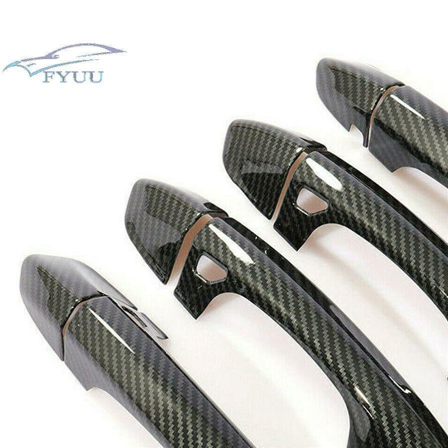 8PCS Carbon Fiber Look Smart Door Handle Cover Trim For Ford Fusion Mondeo 13-19