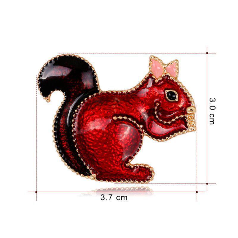 Beautiful Squirrel Brooch Blouse Animal Brooch Cardigan Collar Scarf Brooch