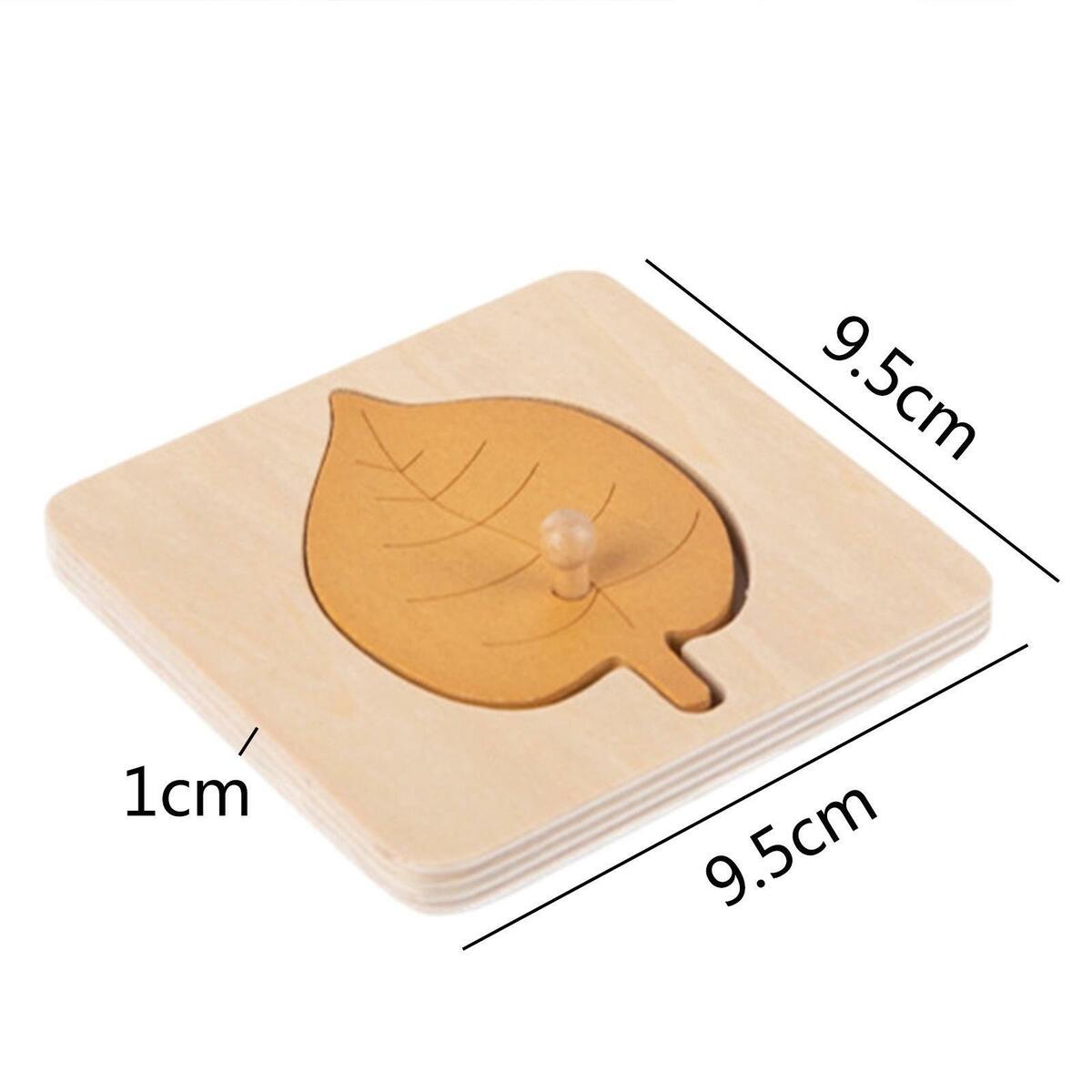 Wooden Jigsaw Leaf Puzzle Busyboard for Sycamore Kindergarten Teaching Tools