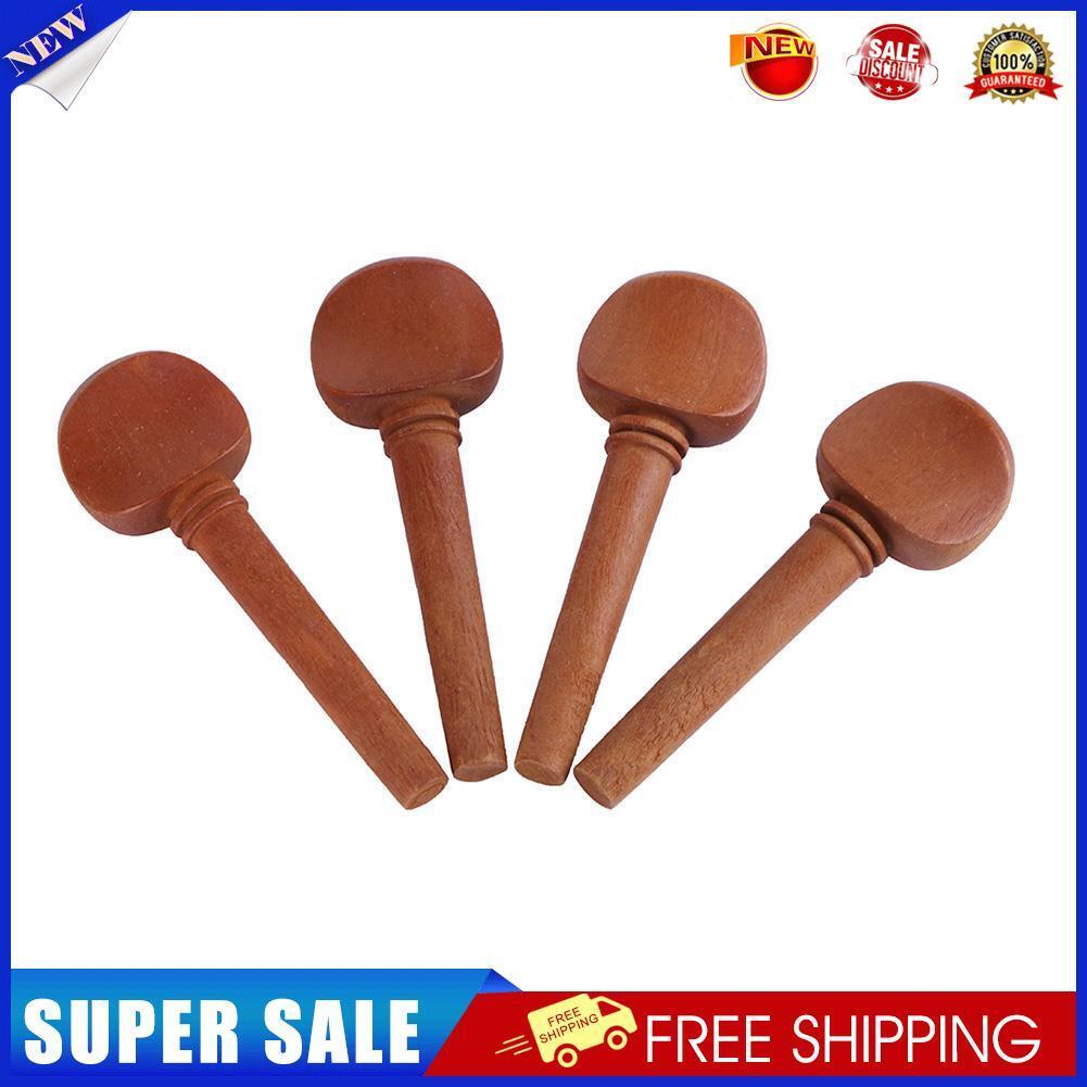 4pcs Violin Fiddle Tuning Peg Set Jujube Wood Replacement Violin Parts