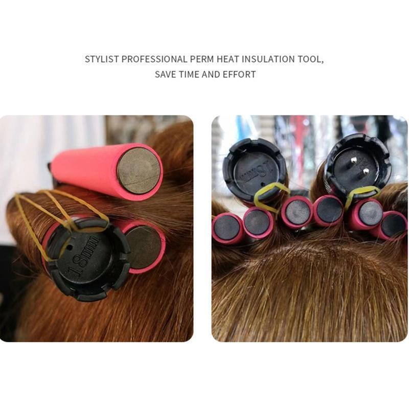 12pcs Soft Flexible Hair Styling Curlers Sponge Curling Perm Insulation Clips