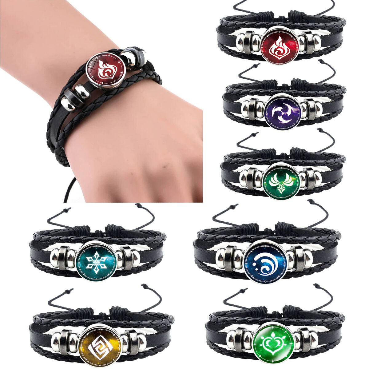 Impact Bracelet Set 7 Pack Anime Time Gem Luminous Bead Bracelets Jewelry
