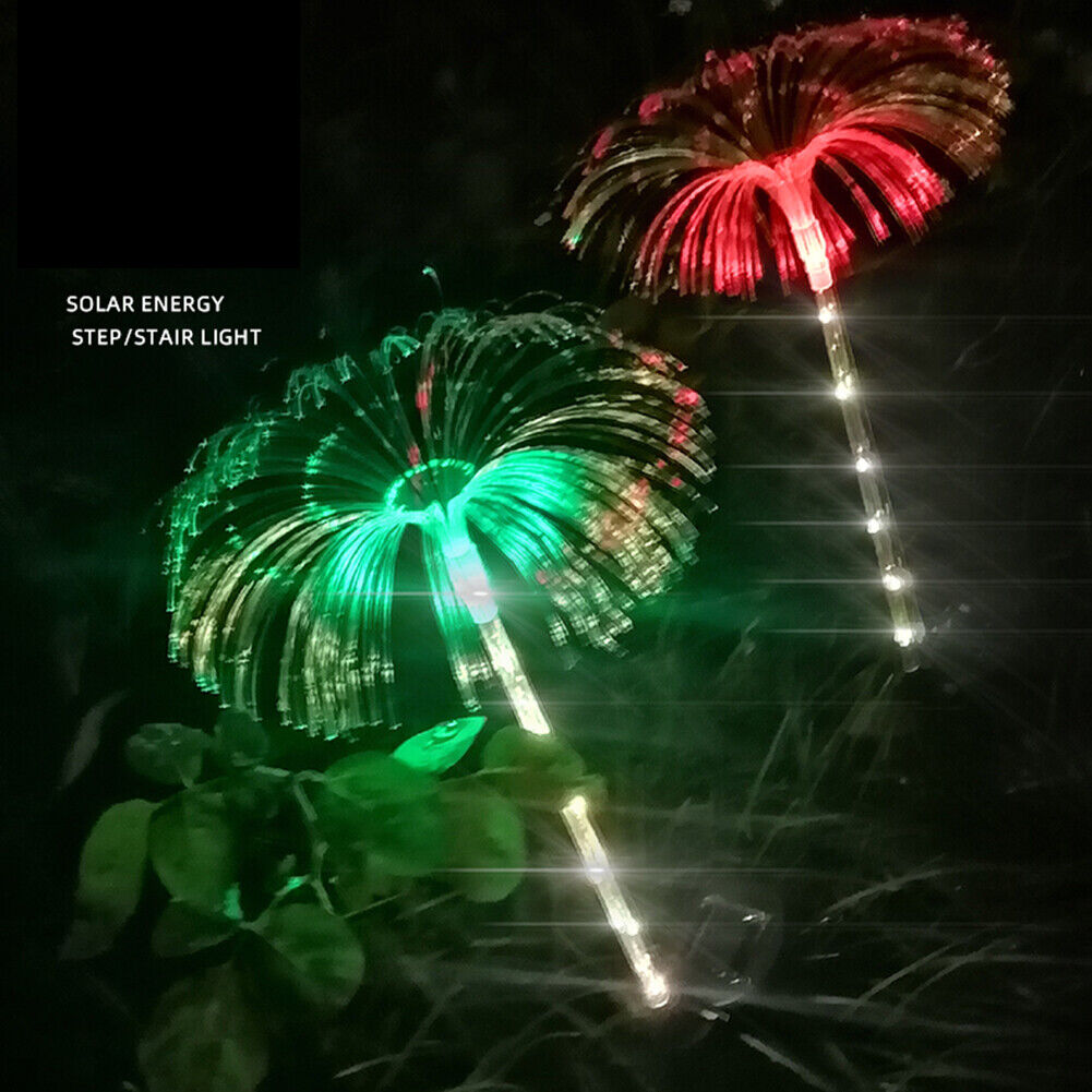2pcs Solar Fireworks Lights Waterproof Outdoor Patio Lawn Garden Decor Lamp