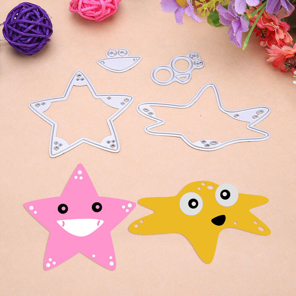 4pcs Sea Star Metal Cutting Dies Stencils DIY Scrapbooking Paper Card Decor