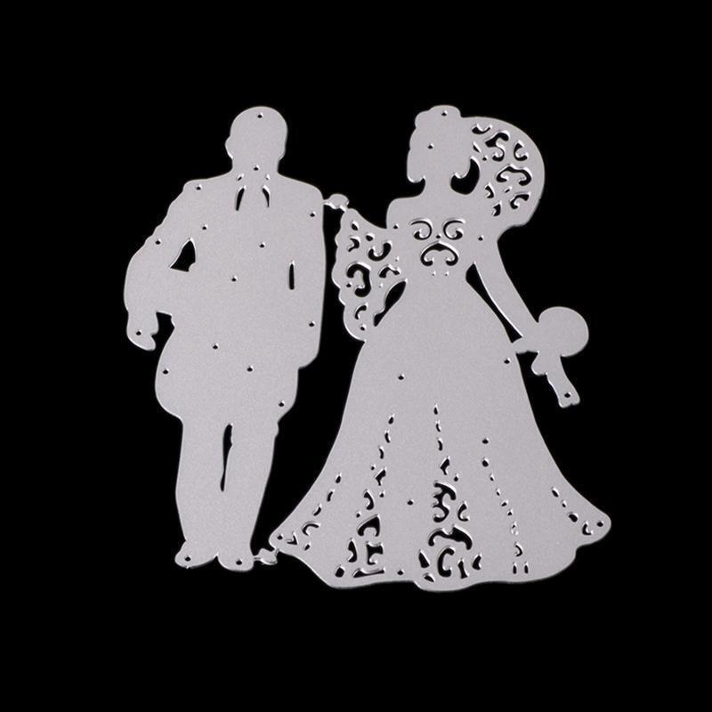 Metal Die Cuts Wedding Couple Bride and Groom Steel Cutting Dies for Crafts