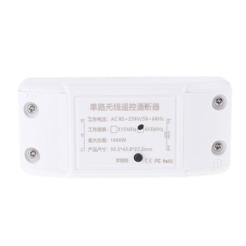 High Power AC85V-250V Single Light Lamp Switch 2 Channel Wireless Remote Control