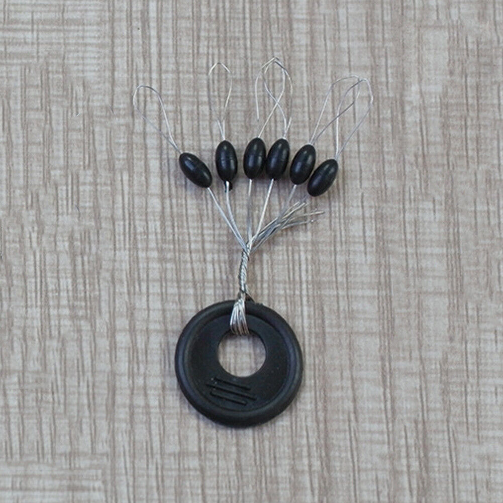 30 Group 180pcs Rubber Space Beans for Sea Carp Fishing Float (Olive M)