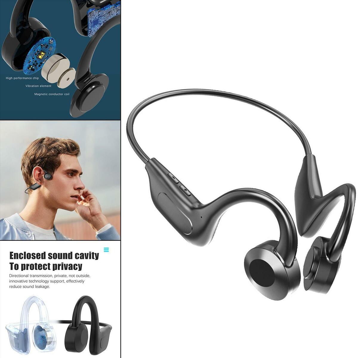 Air Conduction Headphone  5.1  Headset Flexible with microphone rophone
