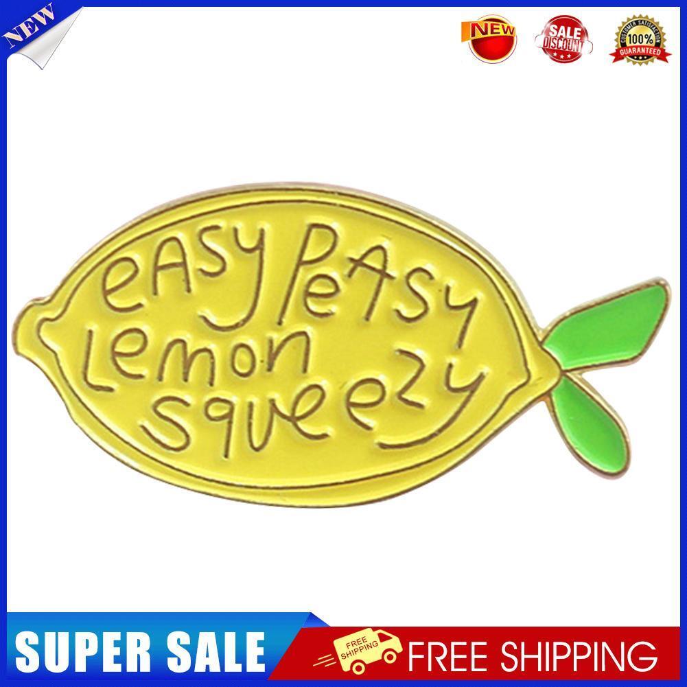 Creative Yellow Lemon Brooches Enamel Badges Jacket Bag Decor Jewelry Gift