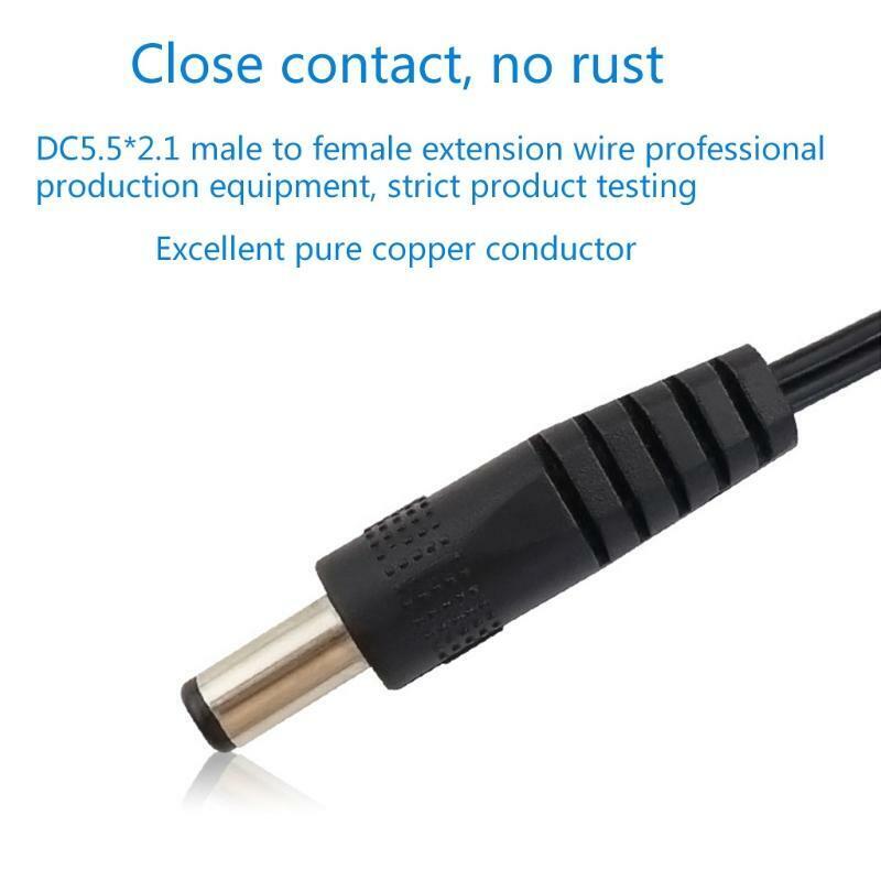 Safe DC Male to Female Extension Cord  for Notebook Computer  Round  Port