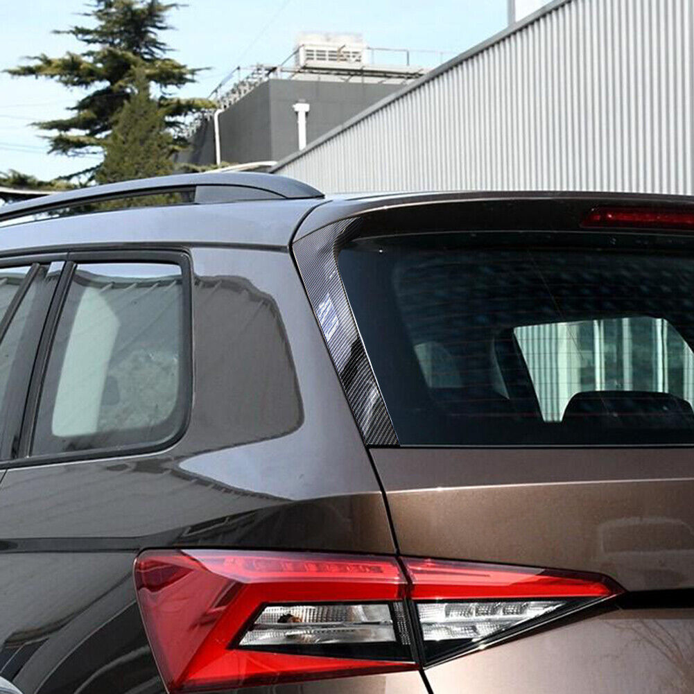2pcs Rear Window Side Spoilers for Skoda Kodiaq 16-20 (Carbon Fibre Line)