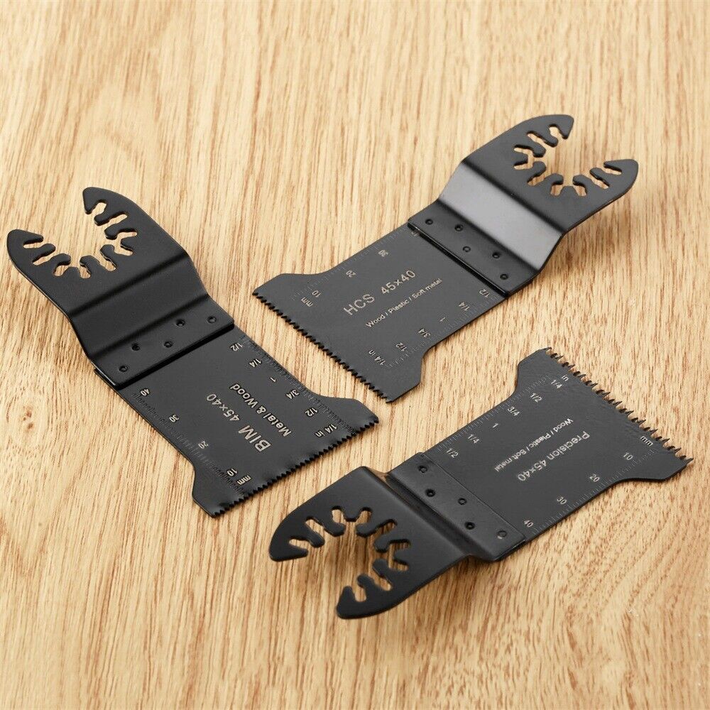 3pcs Pro HCS Precision E-Cut/Bi-metal Saw Blades Cutting Oscillating Multi Tool