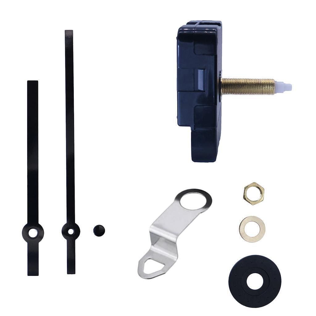 Black Quartz DIY  Clock Movement Mechanism Repair Accessories Kit