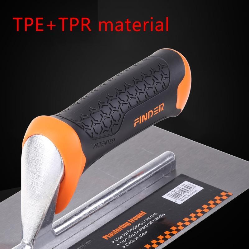 Finishing Trowel Set with Rubber Handle Carbon Steel Finishing Trowel for Home