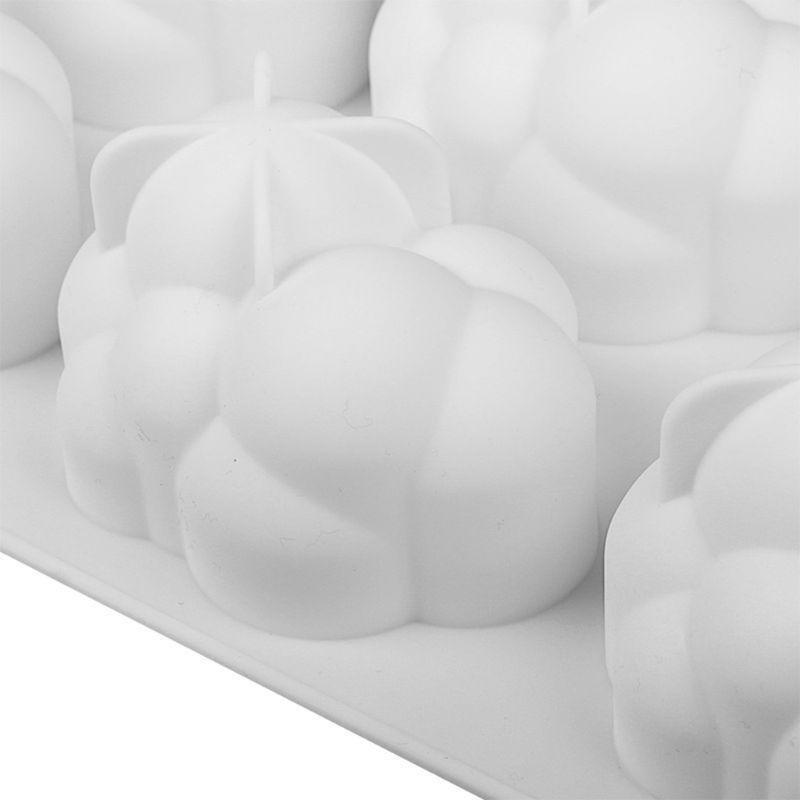 Cloud Cake Mold Silicone Mousse Moulds Square Bubble Molds for Baking 6 Cavities