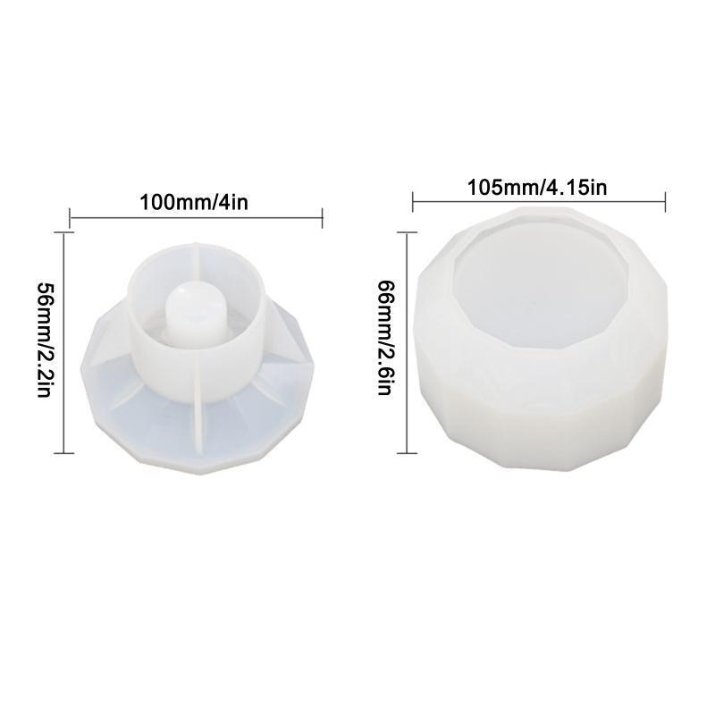 Starry Sky Storage Box Silicone Molds 2Pcs Mirror Surface DIY Mould Decor