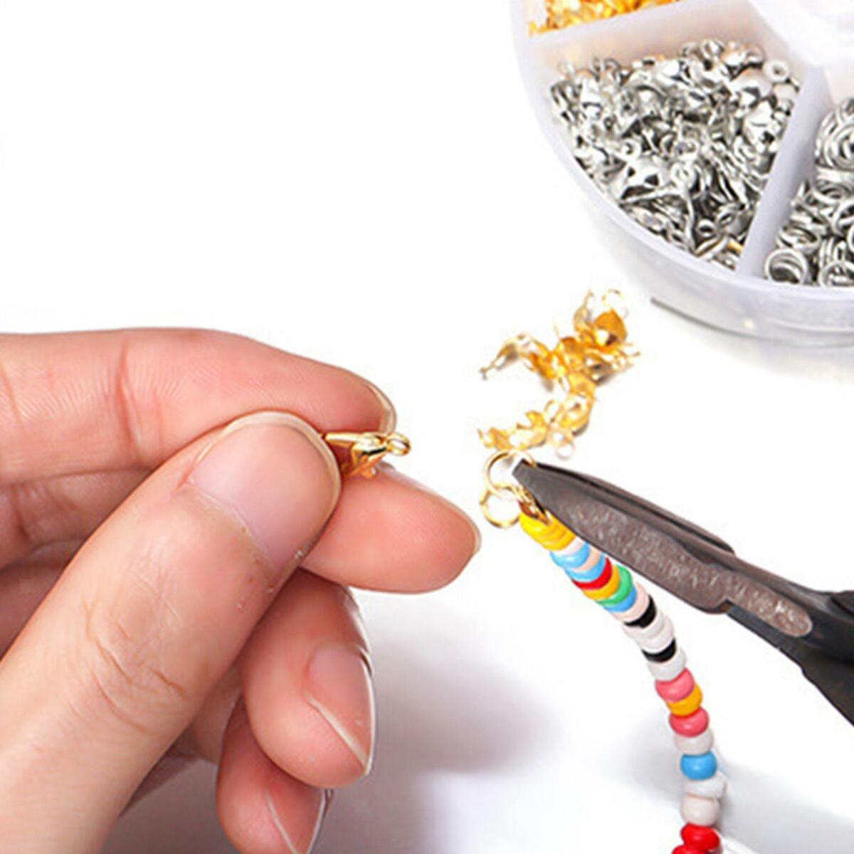 Mixed  Claw Clasps and Jump Rings Set 200 Pliers Supplies  Jump Rings