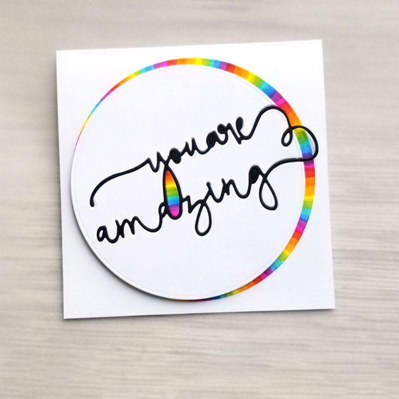 You Are Amazing Metal Cutting Dies Stencil Scrapbooking DIY Album Stamp Paper