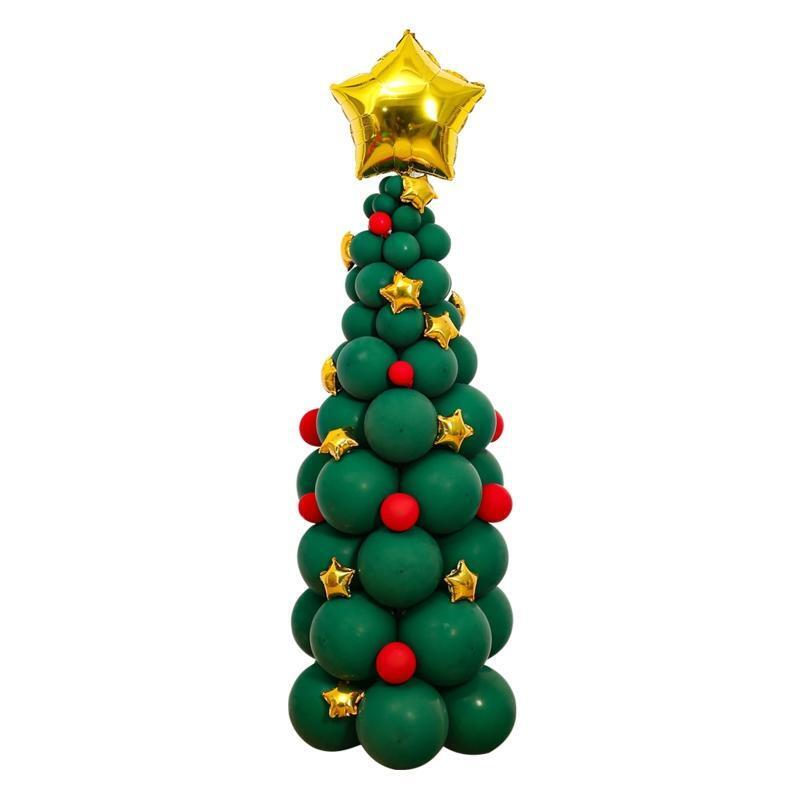 203pcs/set Merry Christmas Balloons Santa Claus Elk Tree Star Latex Foil Balloon