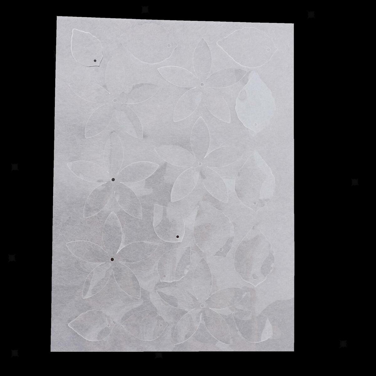 5x Heat Shrink Plastic Pre-cut Flower Shaped Transparent Shrink Film for DIY