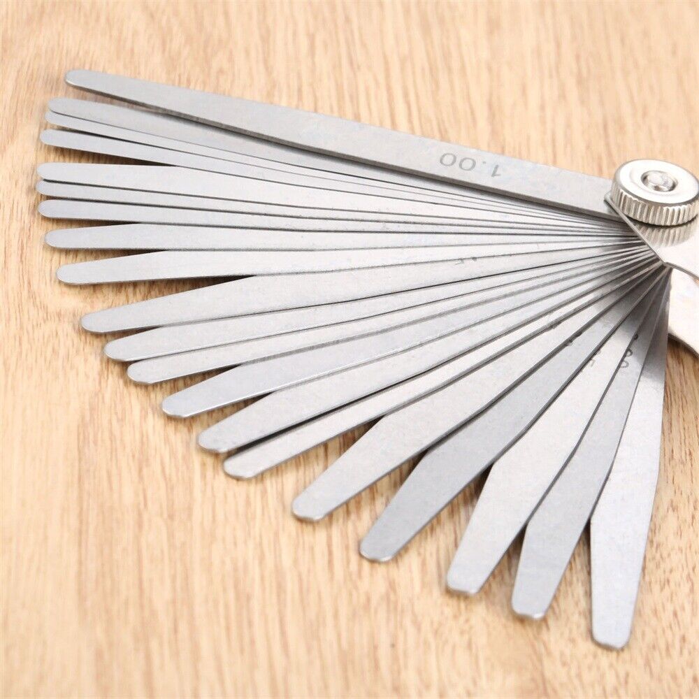 20 Blades Metric 0.05 - 1mm Valve Offset Valve Piston Feeler Gauge Rotary Tool