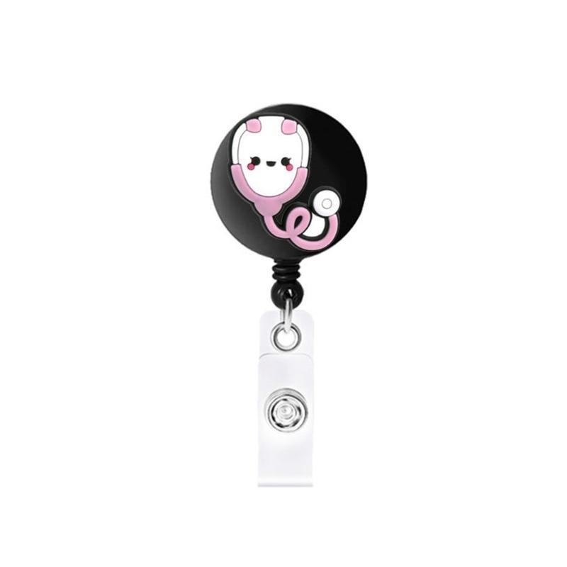 8Pcs/Pack Mini Retractable Badge Holder Set Fit for ID Badges ID Card Whistles
