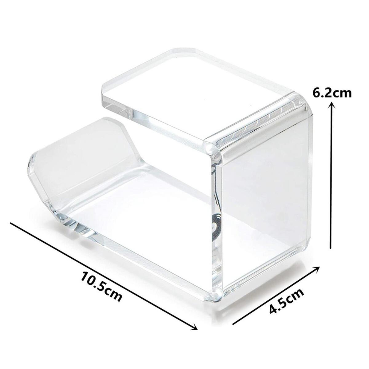 2x Acrylic Headphone Hanger Holder Desk Display Bracket with Adhesive Glues