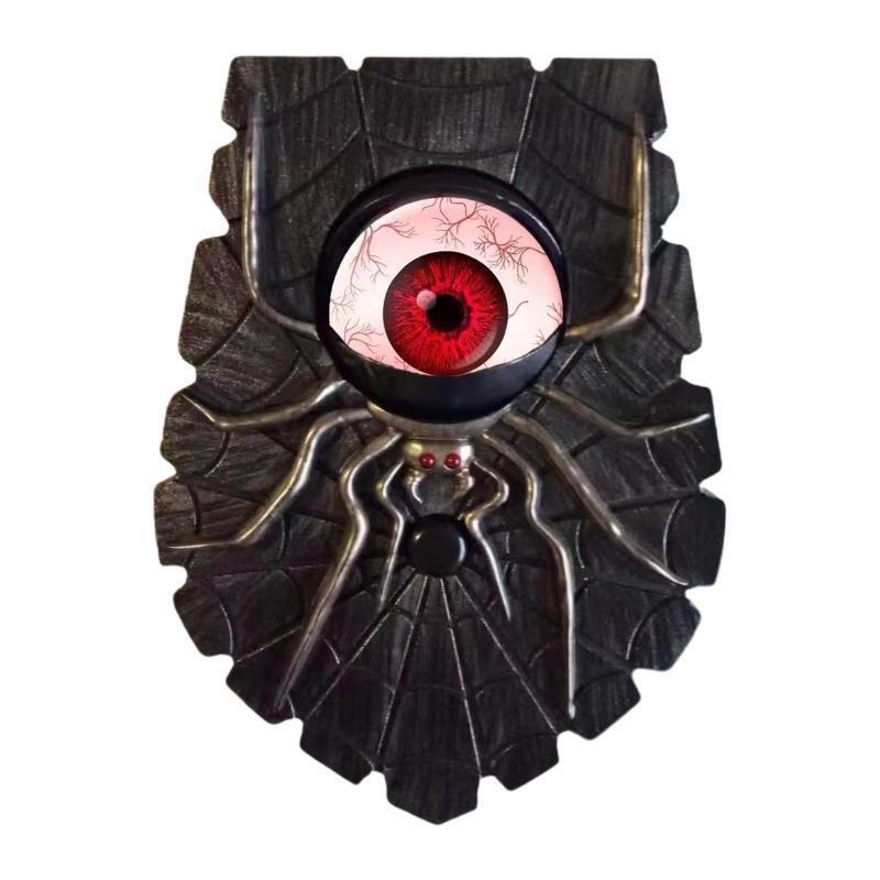 Animated Eyeball Doorbell, Talking Doorbell Decor with Spooky Sound & Green Glow