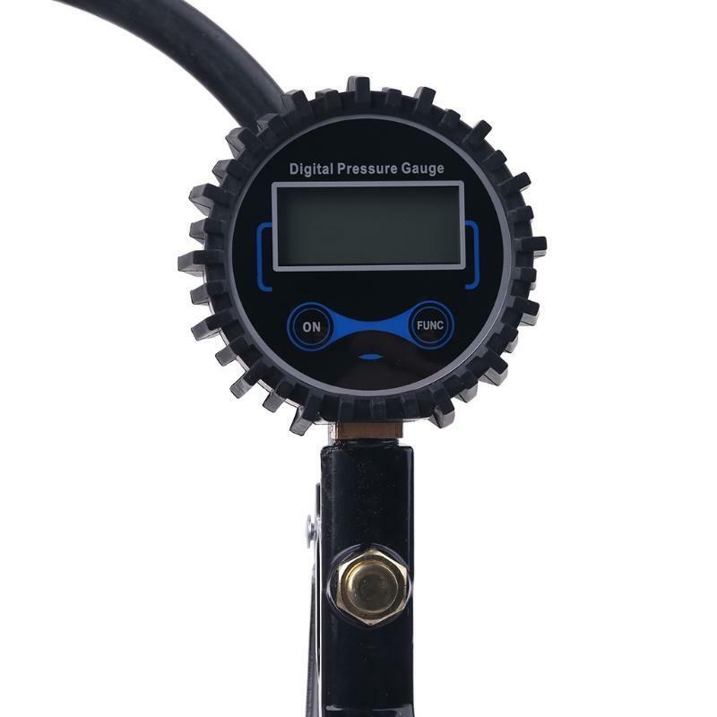 Car Digital Tire Inflator with Pressure Gauge Dual Head Air Chuck 32cm 12" Hose