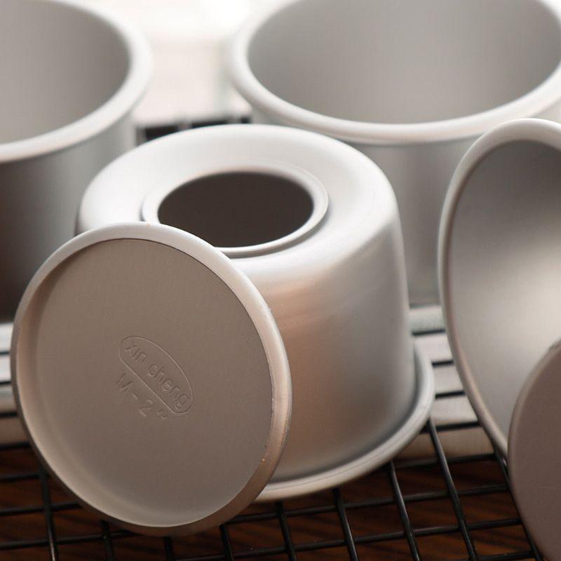 5 pcs Cake Pan Aluminum Cake Tray Removable Bottom Round Shaped Cake Pan for Ove