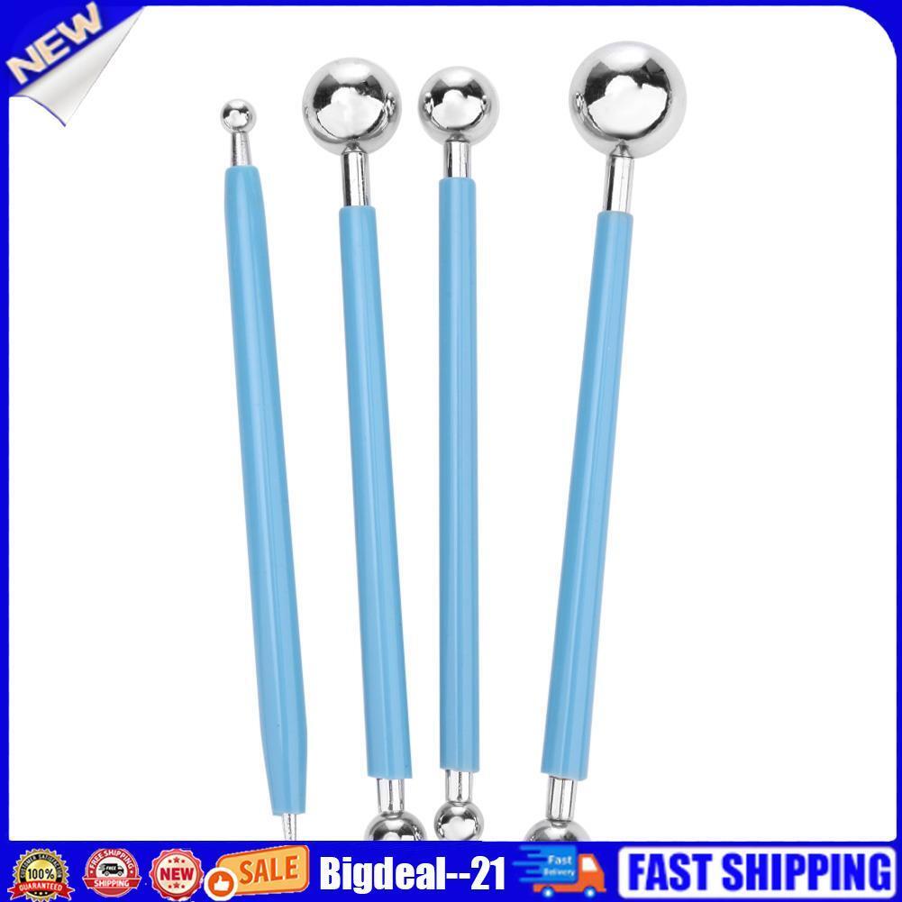 4pcs/set Essential DIY Stainless Steel Baking Cake Tools 8 Head Pen Fondant