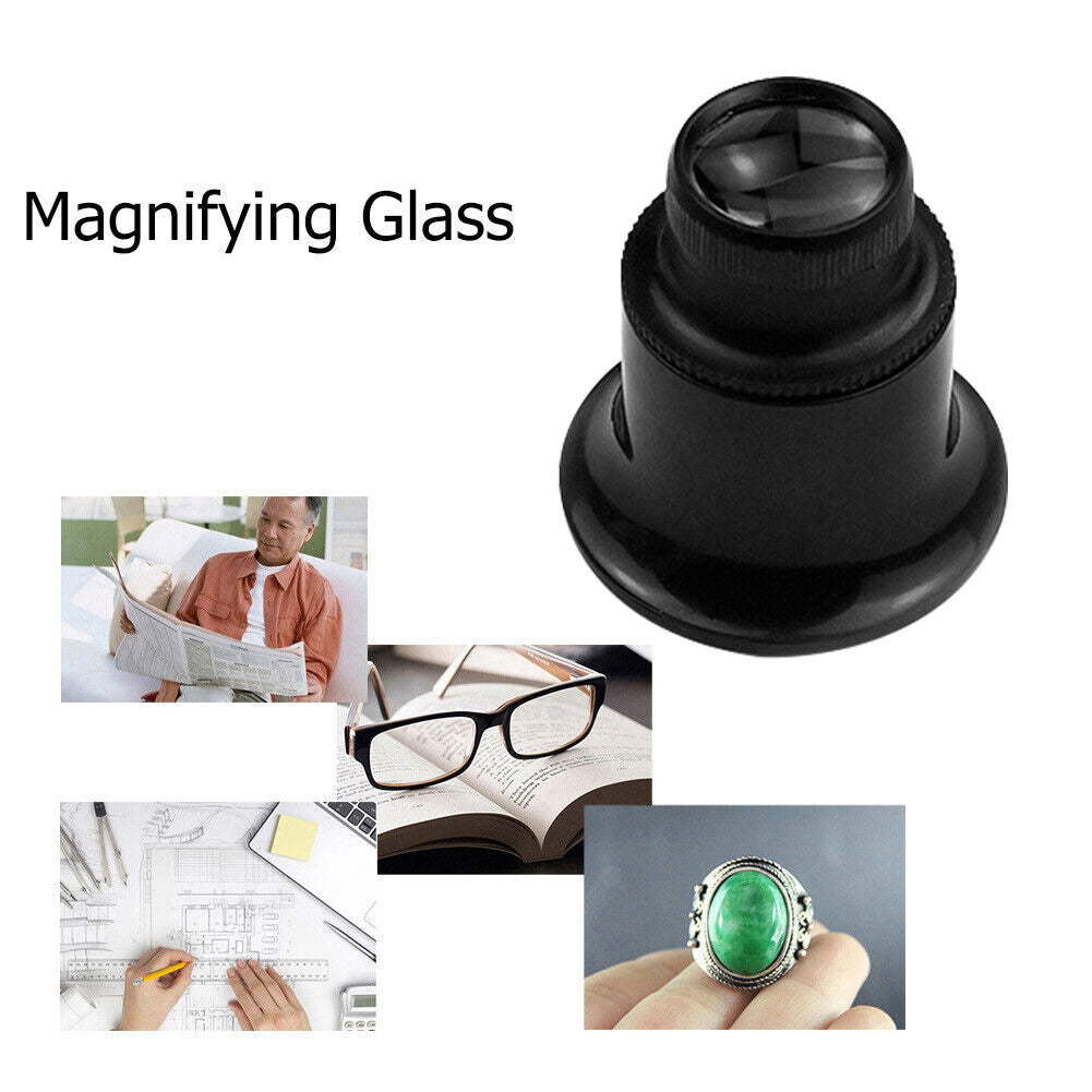 Watchmakers 20x Watch Magnifier Jewelry Glass Clearly Magnifying Eye Loupe