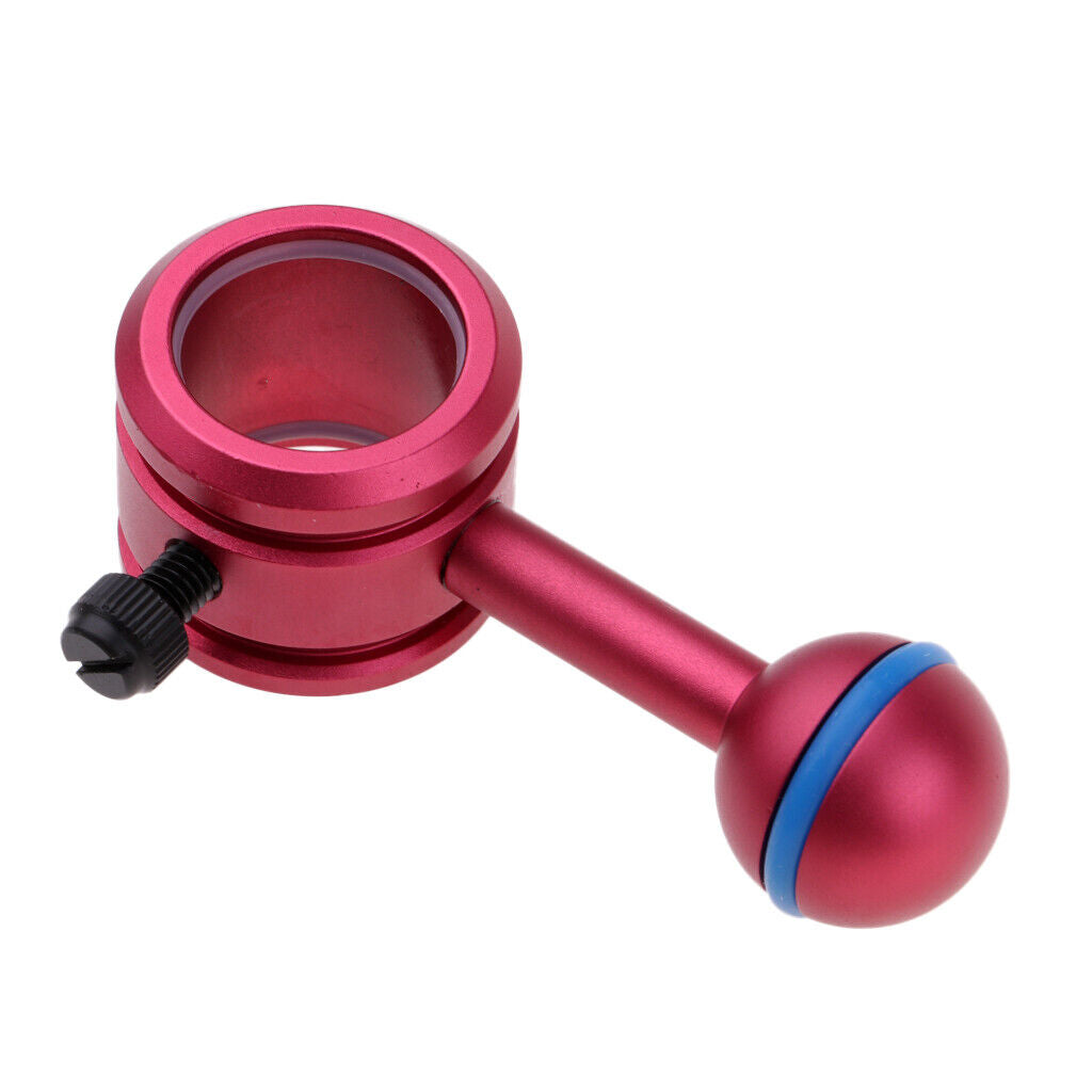 Light Holder Clamp Ball Joint Arm Bracket for Diving Flashlight Red 25mm
