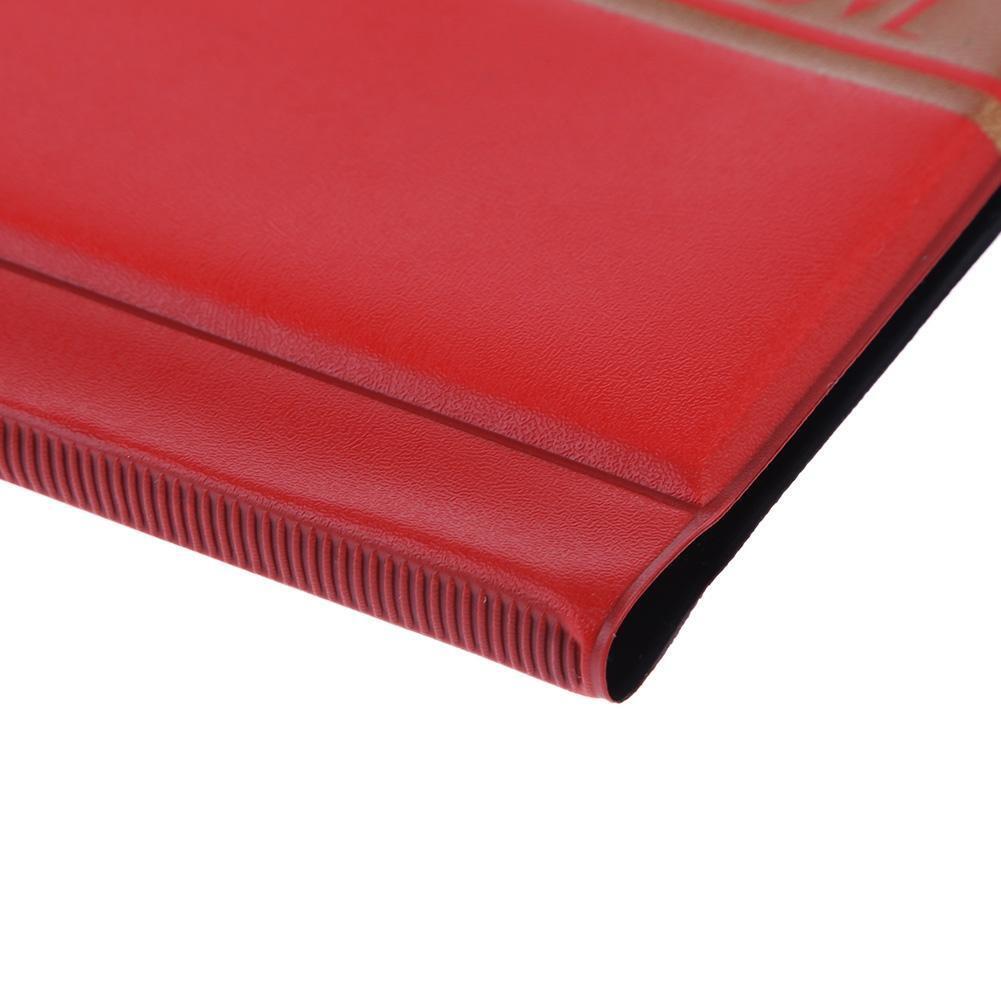 120 Pockets Coins Album Collection Book Commemorative Coin Holders (Red)