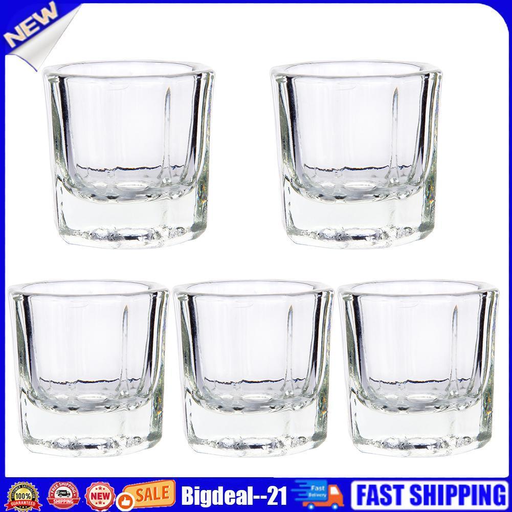 5pcs Nail Art Crystal Cup Bowl Glass Dappen Dish Manicure Salon Beauty Tool