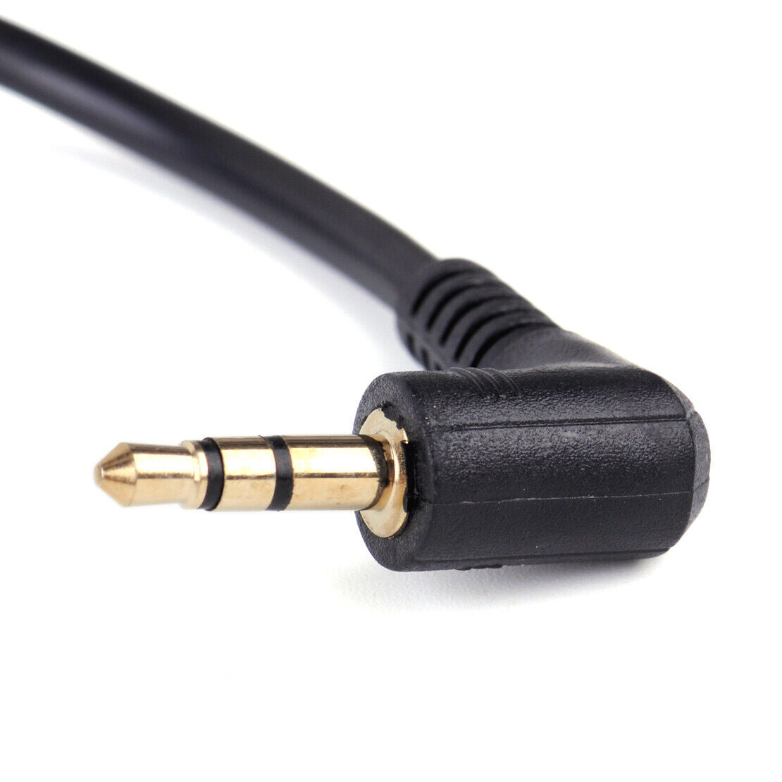 Black 0.4ft 10cm Right Angle 3.5mm Male to Male 3.5mm Aux Audio Cable Car Li