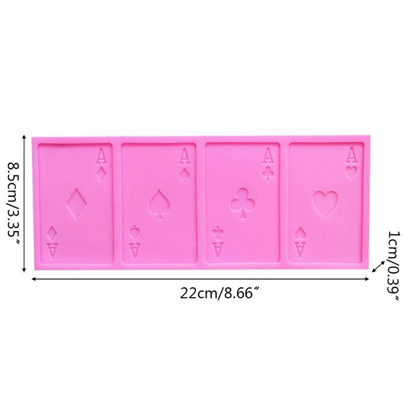 Poker Cookie Cake Silicone Mold Playing Cards Chocolate Fondant DIY Crafts Mould