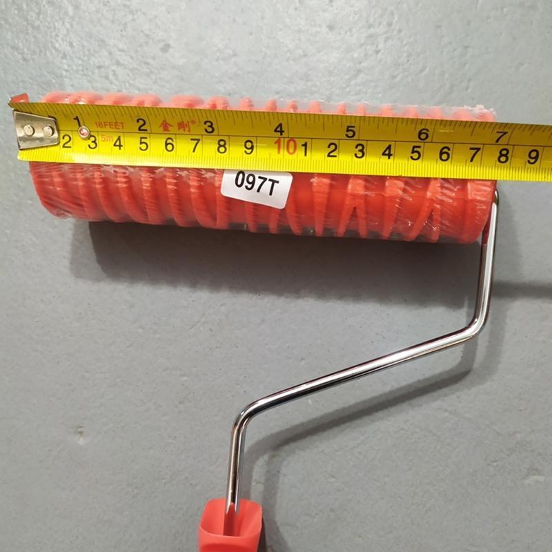 7'' Paint Roller Portable Grain Pattern Paint Rubber Roller Wall Decoration Tool